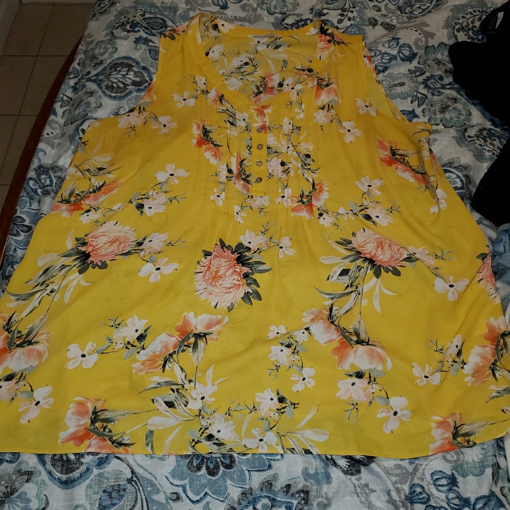 Rose and olive blouse